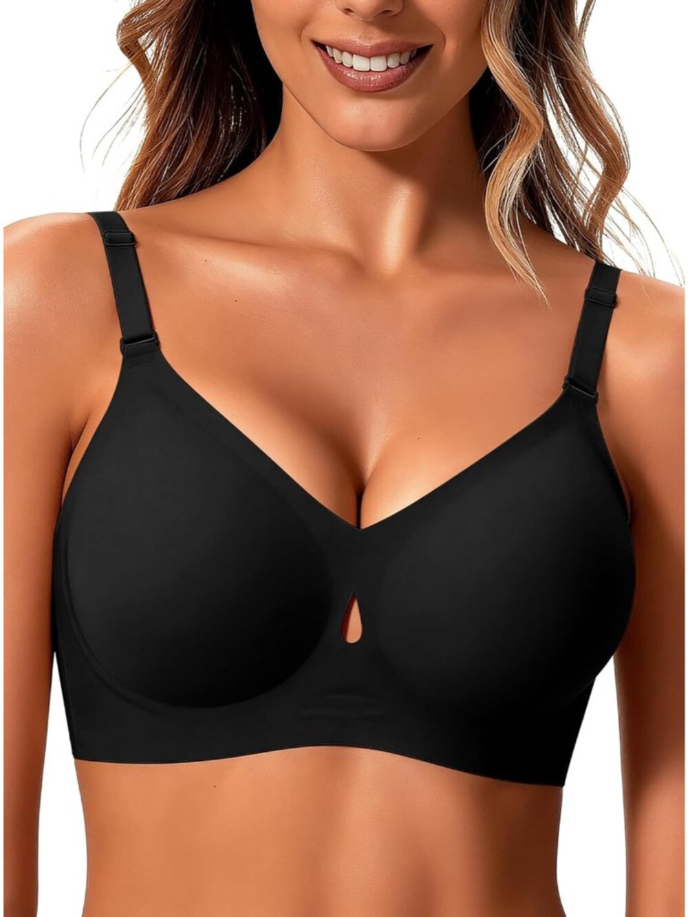 Invisible U-Back Wireless Push-Up Bra for Women with Medium Support & Coverage